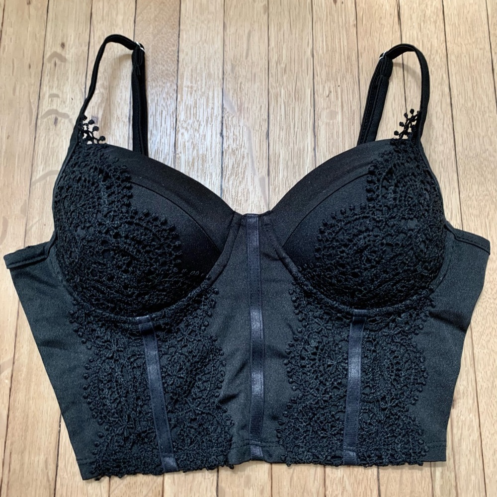 Black Lace Corset Top